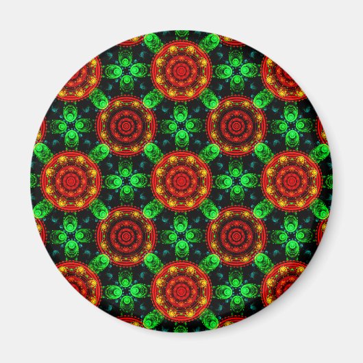 Blumige moderne Boho elegante abstrakte Muster #50 Magnet (Vorne)