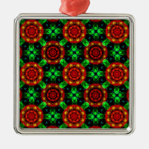 Blumige moderne Boho elegante abstrakte Muster #50 Ornament Aus Metall