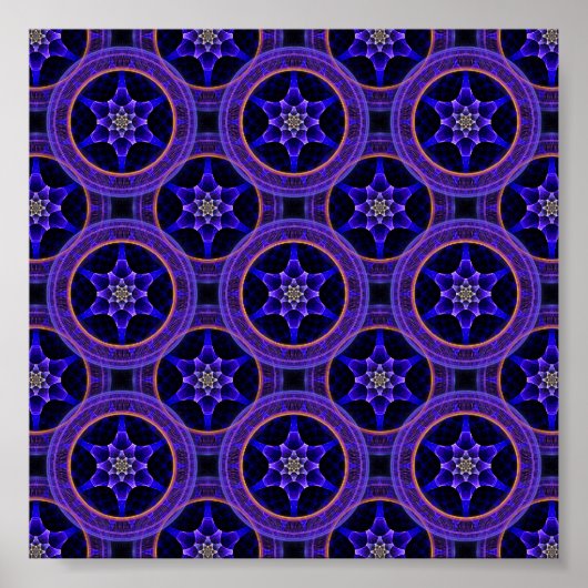 Blumige moderne Boho elegante abstrakte Muster #50 Poster (Vorne)