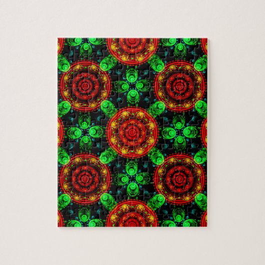 Blumige moderne Boho elegante abstrakte Muster #50 Puzzle (Vertikal)