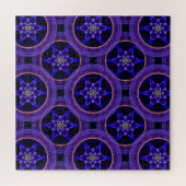 Blumige moderne Boho elegante abstrakte Muster #50 Puzzle (Horizontal)