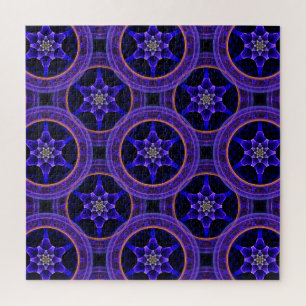 Blumige moderne Boho elegante abstrakte Muster #50 Puzzle