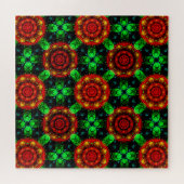 Blumige moderne Boho elegante abstrakte Muster #50 Puzzle (Horizontal)