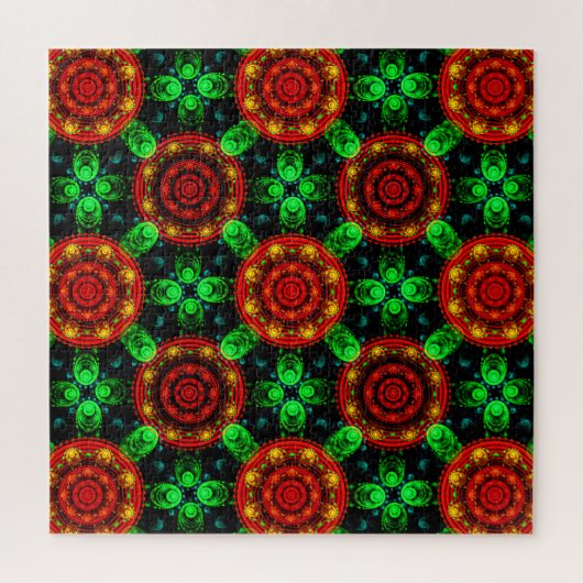 Blumige moderne Boho elegante abstrakte Muster #50 Puzzle (Vertikal)