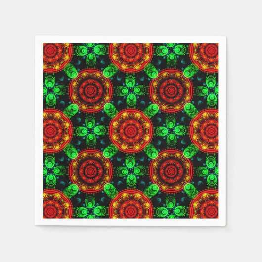 Blumige moderne Boho elegante abstrakte Muster #50 Serviette (Vorderseite)