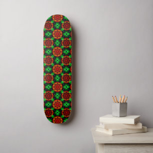 Blumige moderne Boho elegante abstrakte Muster #50 Skateboard