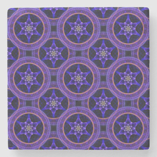 Blumige moderne Boho elegante abstrakte Muster #50 Steinuntersetzer (Vorderseite)
