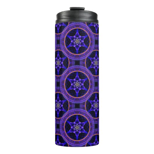 Blumige moderne Boho elegante abstrakte Muster #50 Thermosbecher (Vorderseite)