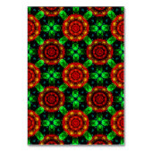 Blumige moderne Boho elegante abstrakte Muster #50 Tischnummer (Rückseite)