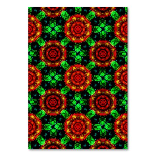 Blumige moderne Boho elegante abstrakte Muster #50 Tischnummer (Vorderseite)