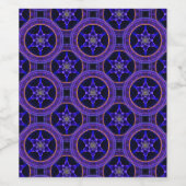 Blumige moderne Boho elegante abstrakte Muster #50 Weinetikett (Einzelnes Label)
