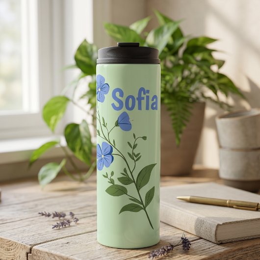 Blumige moderne personalisierte Daisy hübsche eleg Thermosbecher