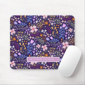Blumige moderne Wildblumen Girly Elegant Stylisch Mousepad (Mit Mouse)