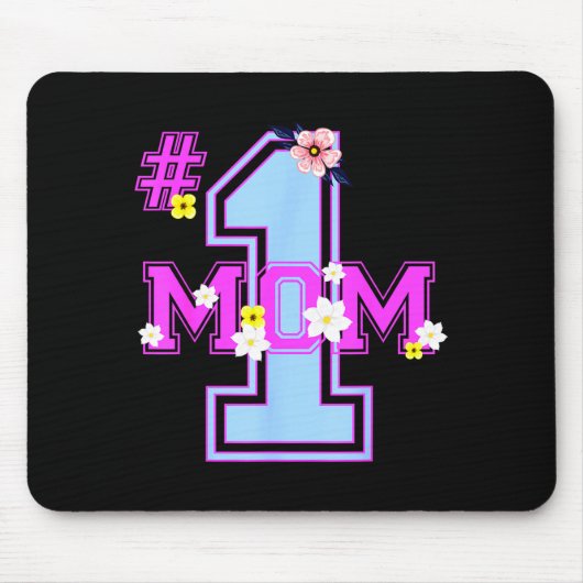 Blumige Mutter Muttertag süße Mama Blume Mousepad (Vorne)