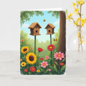 Blumige Muttertags-Gartenkarte Karte (Gelbe Blume)