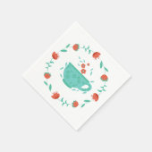 Blumige Nachmittagstee-Party-Serviette Serviette (Ecke)