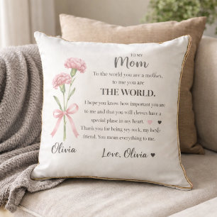 Blumige Nelken-Kissen-Geschenk von Tochter Sohn Kissen