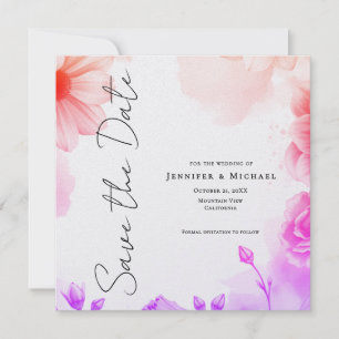 Blumige professionelle minimalistische moderne Sch Save The Date