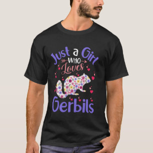 Blumige Rennmaus Mädchen Frauen Nur Ein Mädchen Da T-Shirt