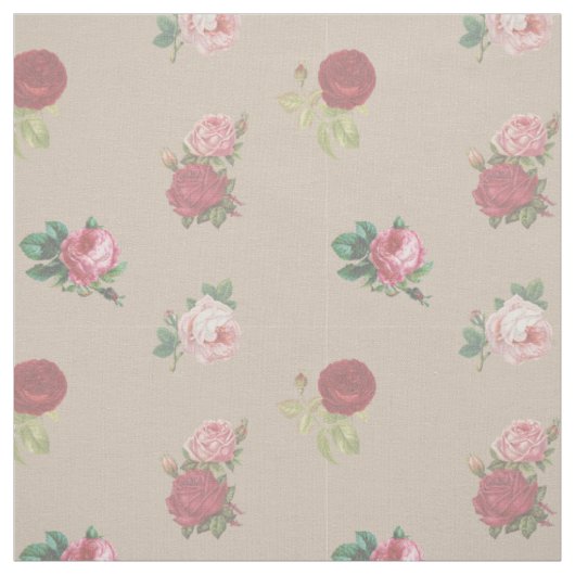 Blumige Rosen Chic Stoff nach Maß (Muster)