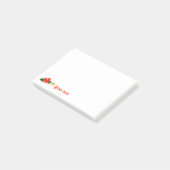 Blumige rote Mohn-Post-it-Notes Post-it Klebezettel (angewinkelt)