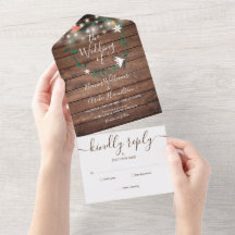 Blumige Rustikale Holz-Lichterkette Monogramm Hoch
