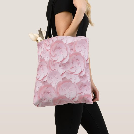 Blumige sanfte rosa Farben Tasche (Von Nahem)