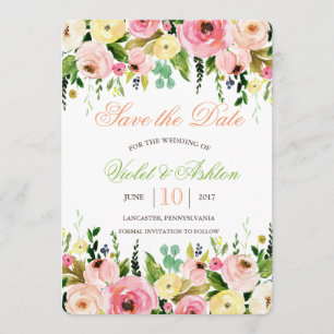 Blumige Save-the-Date-Einladung Save The Date