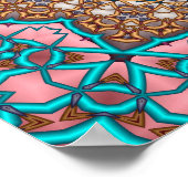 Blumige Sonnen-Mandala Poster (Ecke)