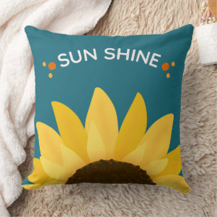 Blumige Sonnenblumen-Vibes  Kissen