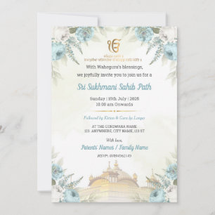 Blumige Sri Sukhmani Sahib Path Einladung