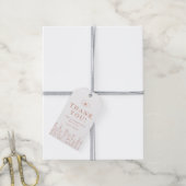 Blumige Terrakotta-Babyshower-Dankeschön-Geschenka Geschenkanhänger (Mit Garn)