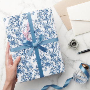 Blumige Toile-Eleganz Geschenkpapier