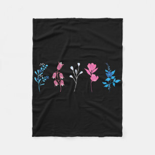 Blumige Transgender-Stolz, LGBTQ Trans-Flagge-Blum Fleecedecke
