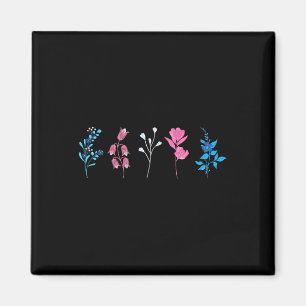 Blumige Transgender-Stolz, LGBTQ Trans-Flagge-Blum Magnet