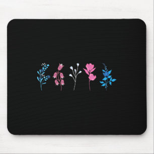 Blumige Transgender-Stolz, Lgbtq-Trans-Flagge-Blum Mousepad