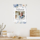Blumige Trauerfeier - Willkommensschild zum Lebens Poster (Küche)