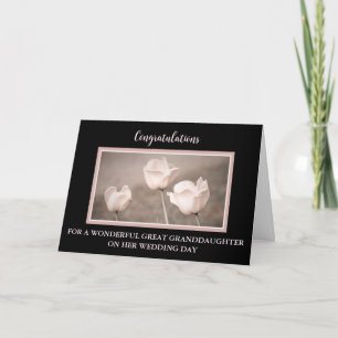 Blumige Urenkelin Hochzeitstag Karte