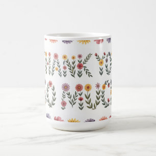Blumige "VIELEN DANK" Grußillustration Kaffeetasse