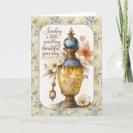 Blumige Vintage-Boutique-Duftbegrüßung Karte