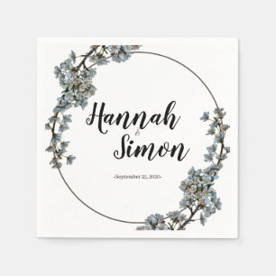 Blumige Vintage-Hochzeit in zartem Lavendel Serviette