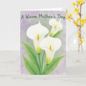 Blumige warme Muttertags-Karte Karte (Gelbe Blume)