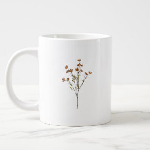 Blumige weiße Tasse Einfache Blumen-Kaffeetasse