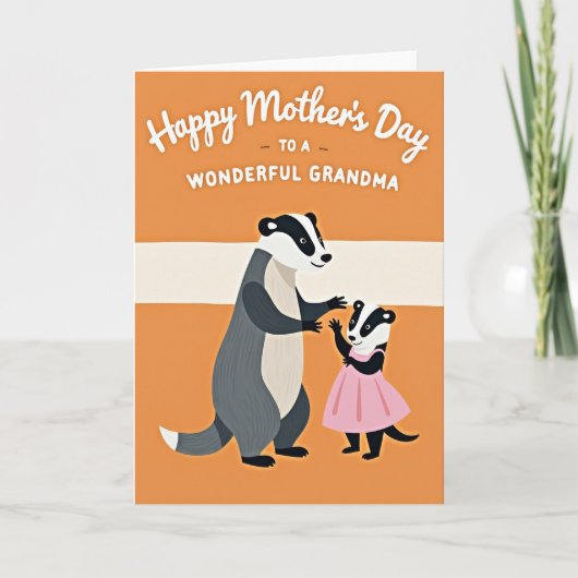 Blumige wundervolle Oma Karte (Vorderseite)