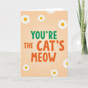 Blumige Youre The Cats Meow Karte