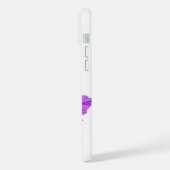 Blumige Zwei Lila Cosmos iPhone Hülle (Linke Seite)