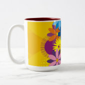Blumige zwei Ton-Tasse Zweifarbige Tasse (Links)