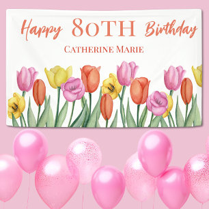 Blumiger 80. Geburtstag  Banner