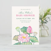 Blumiger Baby-Shower Einladung (Stehend Vorderseite)