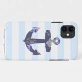 Blumiger blauer Anker iphone 5 Nautischkasten Case-Mate iPhone Hülle (Rückseite (Horizontal))